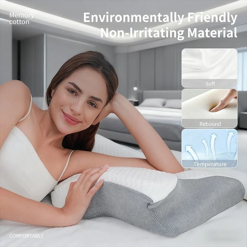 Side Sleeping Memory Foam Pillow With Slow Rebound Cervical Support