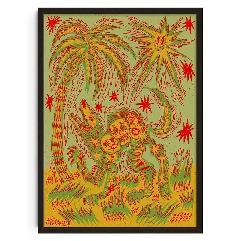 Mid Century Japanese Abstract Canvas Wall Art Prints