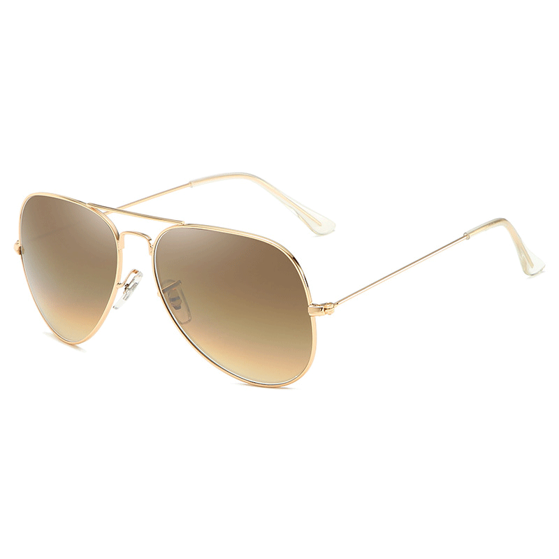 New Fashion Aviation Sunglasses for Men & Women Classic Pilot Glasses with Stainless Steel Frame and Gradient Lenses