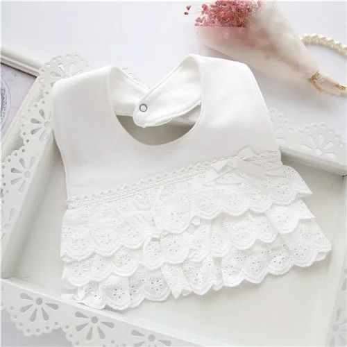 Lawadka Princess Lace Bow 100% Cotton Baby Bibs & Saliva Towels