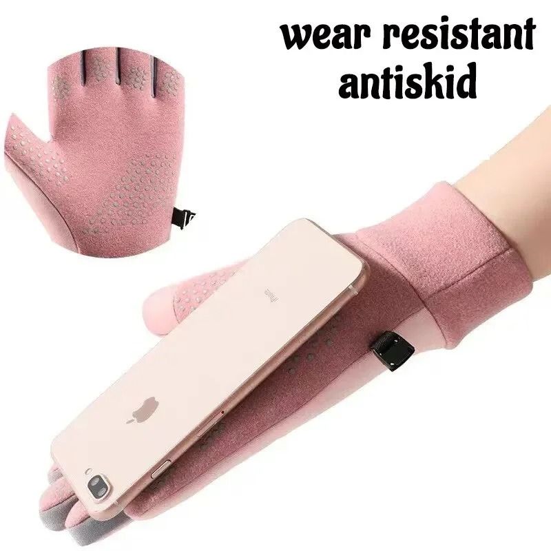Women Autumn Winter Waterproof Anti Slip Cycling Gloves