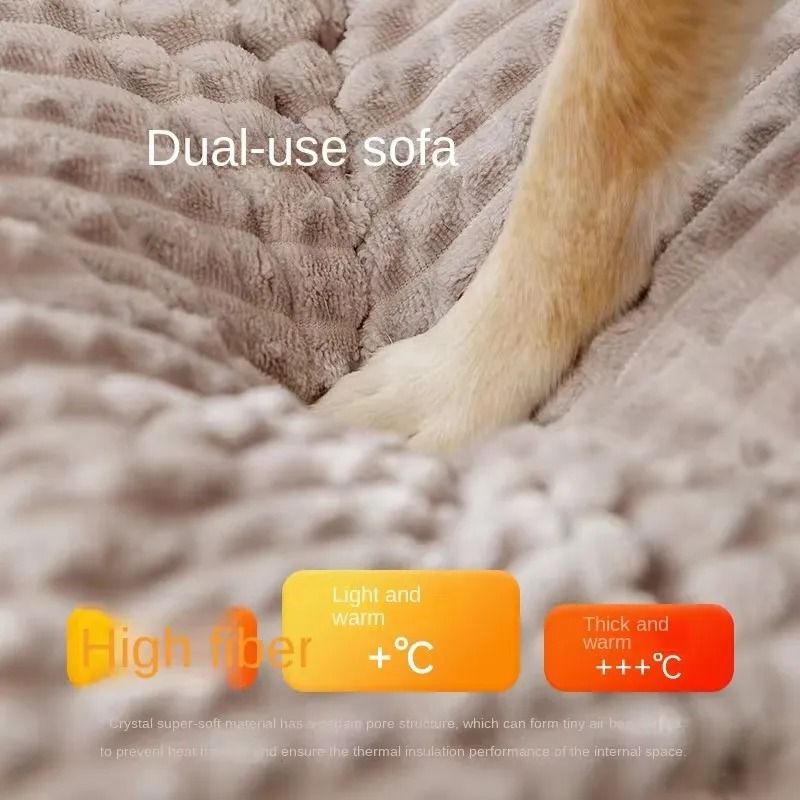 Cat and Dog Bed Non Slip Warm Soft Kennel with Removable Cushion