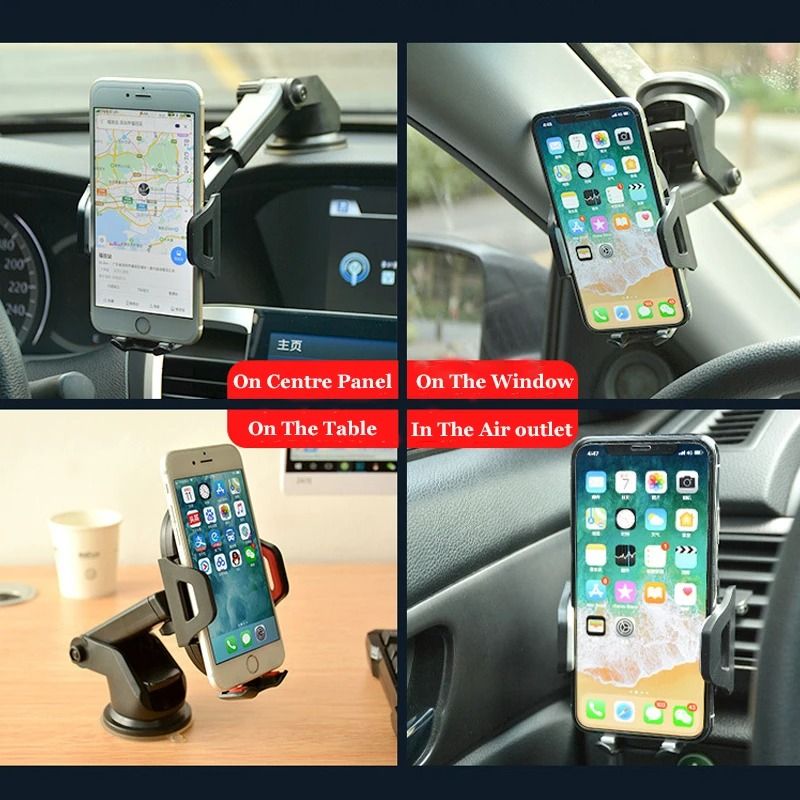 Heavy-Duty Sucker Car Mount – Universal Anti-Shake Dashboard & Windshield Holder