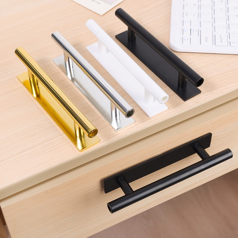 Self-Adhesive Punch-Free Furniture Door Handles for Cabinets Wardrobe Drawers Knobs Hardware Accessories
