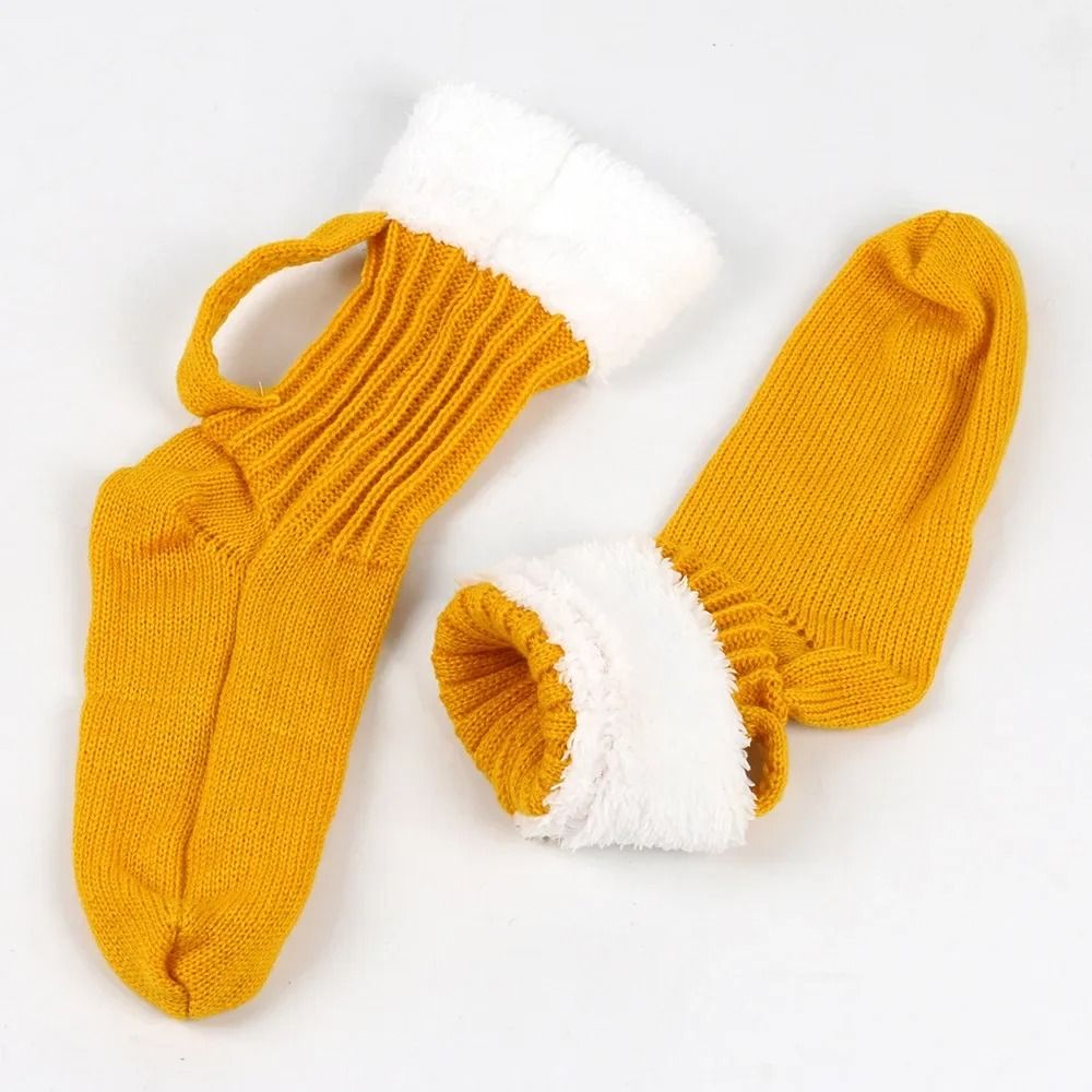 3D Beer Mug Knitted Socks Warm Padded Mid Calf Winter Sleep Socks