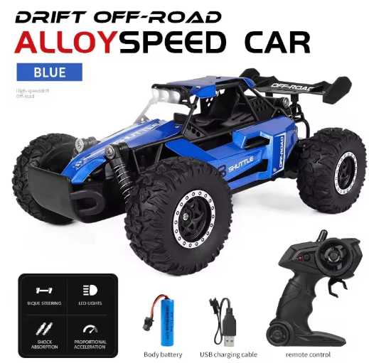116 High Speed Off Road RC Car with LED Lights and 2.4GHz Control