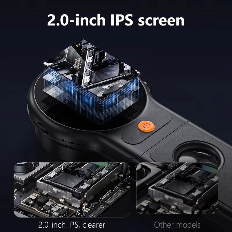 Autofocus 500x Digital Microscope – 2 in HD Screen Handheld Magnifier Professional Electronics Repair & Coin Inspection
