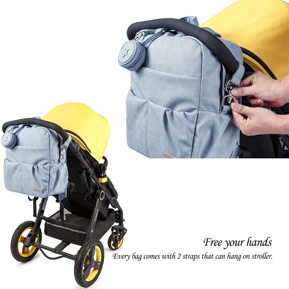Soboba Large Capacity Diaper Backpack – Waterproof Baby Diaper Bag with Pacifier Holder