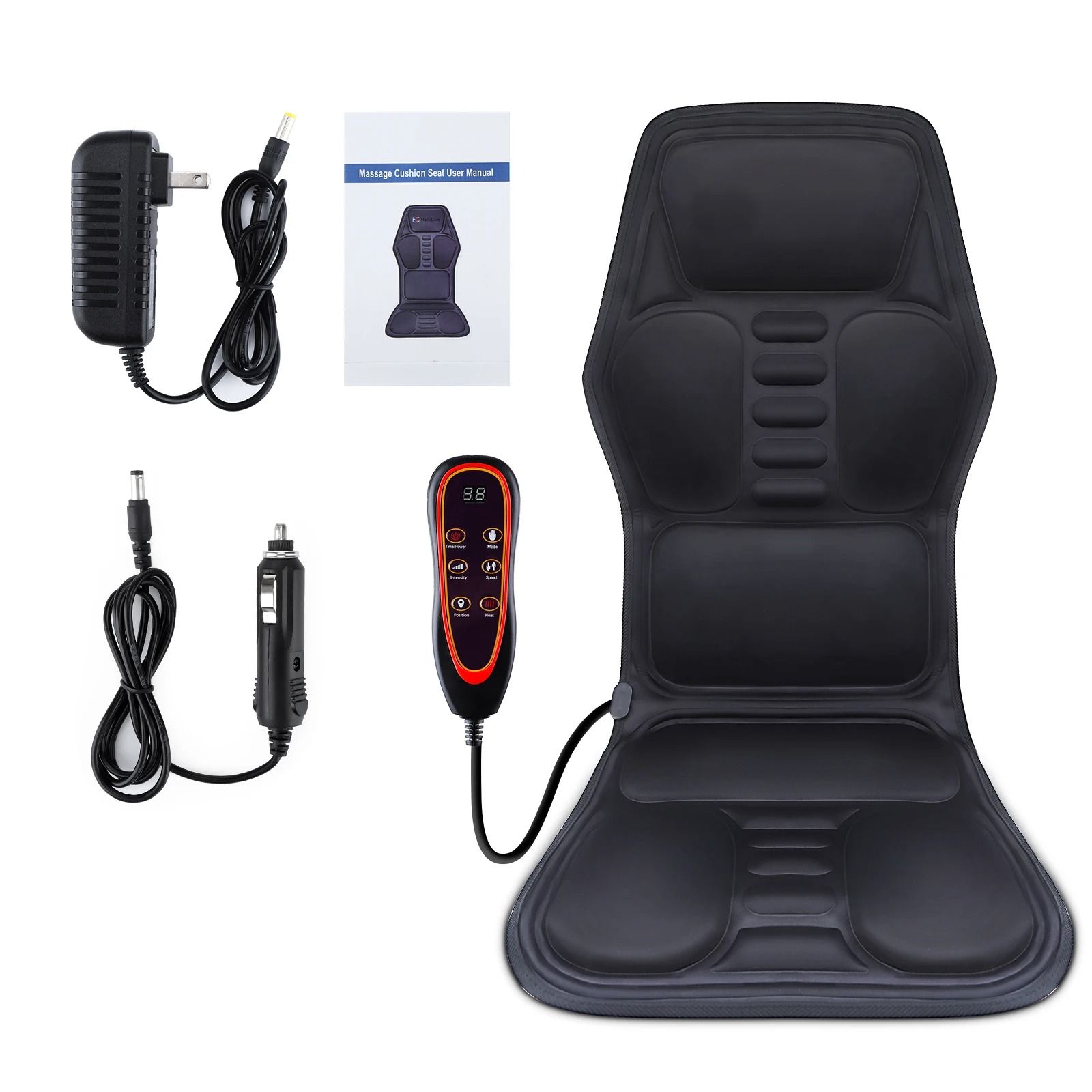 Electric Back Massager Cushion with Infrared Heating and Vibration