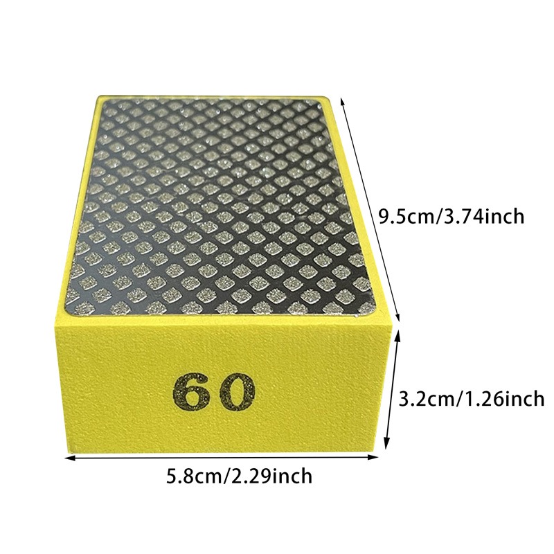 Diamond Hand Polishing Pads, Tile, Glass, Stone & Marble Abrasive Grinding Block Pad, Sanding Disc Polisher Tools
