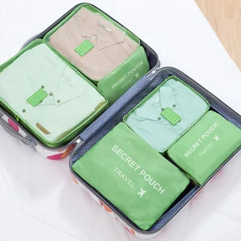6 Piece Waterproof Travel Storage Bag Set for Luggage Organization