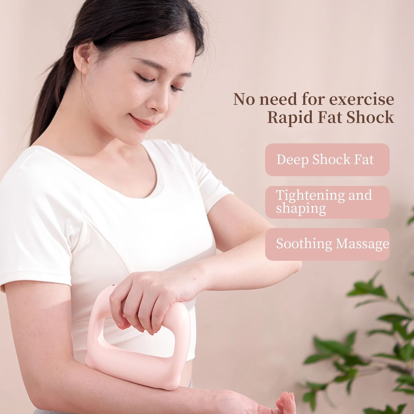 Full Body Fascia Ring Vibration Fitness Massager USB Rechargeable Body Shaping Tool