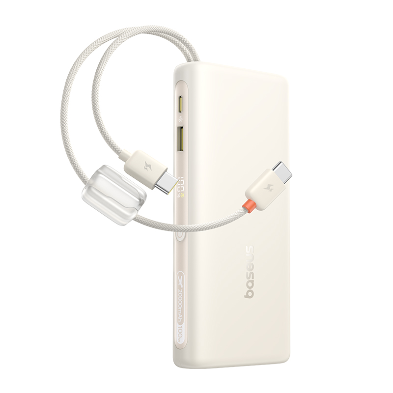 Fast Charging Power Bank with Built In USB C Cables & Digital Display