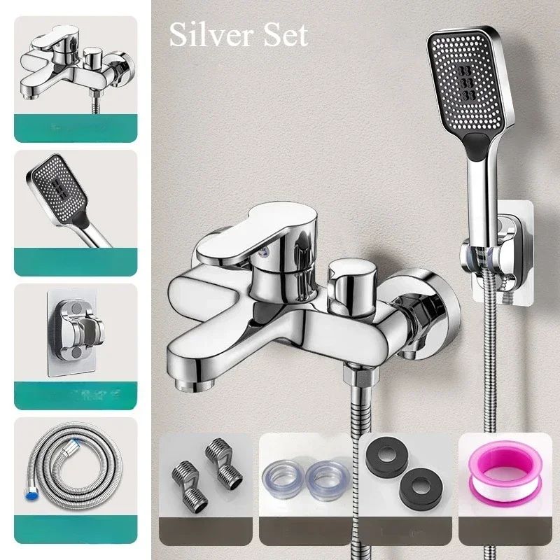 Luxury Thermostatic Shower System with 3-Way Diverter & Bathtub Mixer