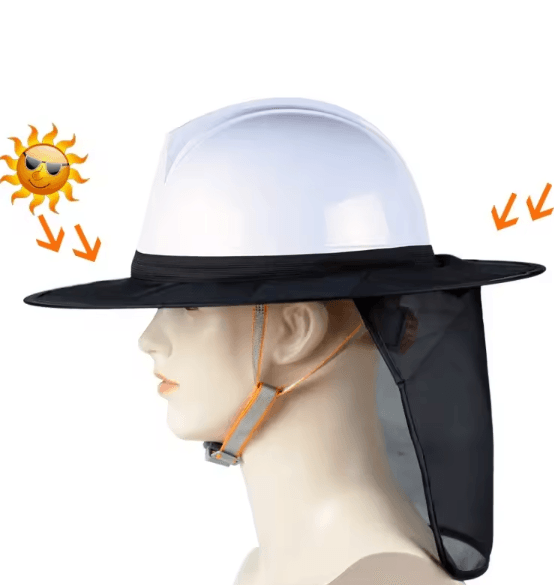 SunShield Pro Reflective Hard Hat Neck Shade for Outdoor Work