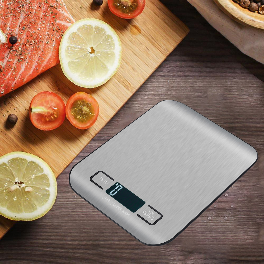 Stainless Steel Electronic Kitchen Scale LCD Display Weighing Baking Tools Jewelry Food Snacks