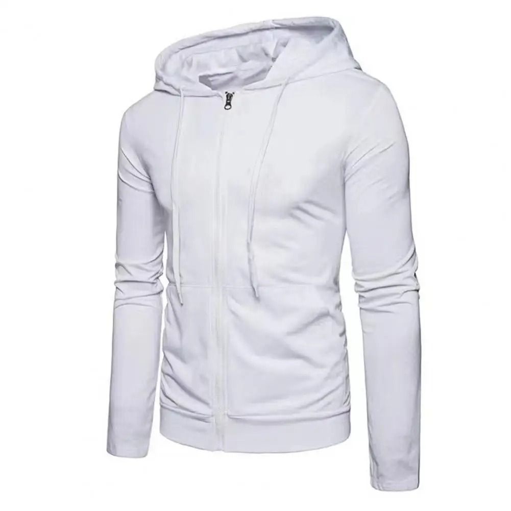 Autumn Men Sweatshirt Long Sleeve Zipper Hoodie Slim Fit
