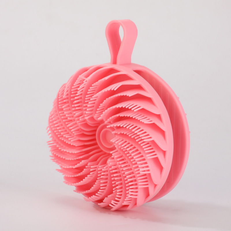 Painless Bath Artifact, Silicone Double Sided Bath Brush, Two In One Shampoo and Massage Brush
