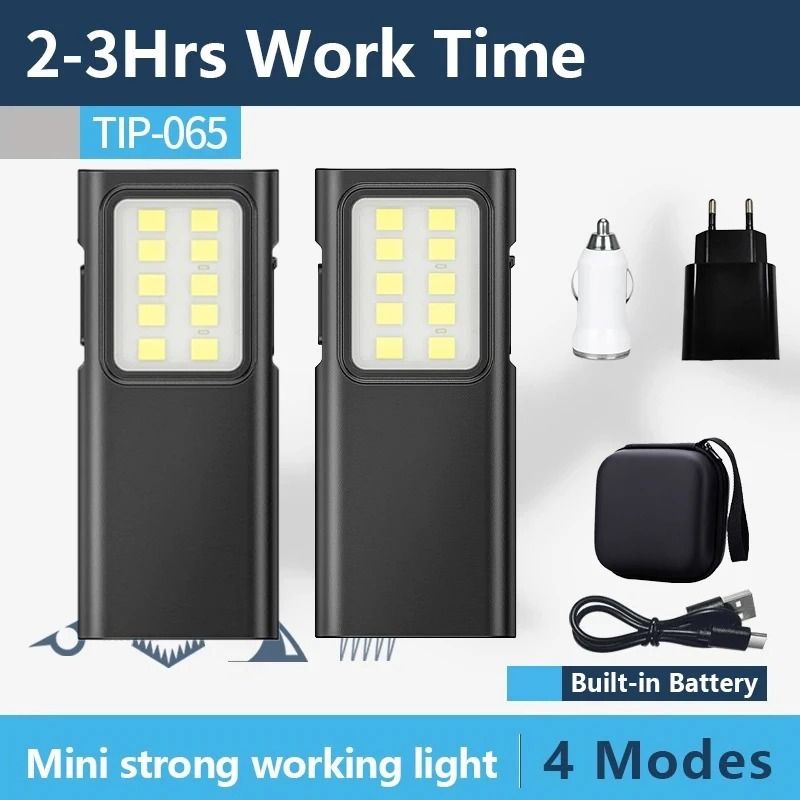 Mini EDC LED Flashlight Keychain Light with USB Rechargeable Battery