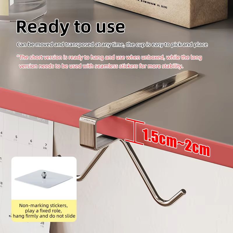 304 Stainless Steel Under Cabinet Coffee Mug Holder Rack