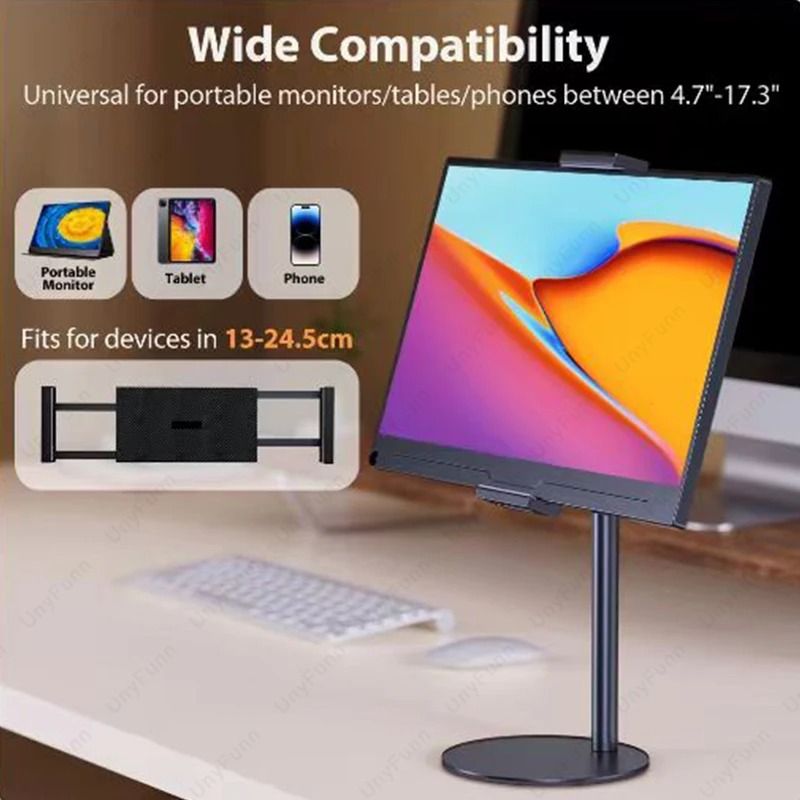 Adjustable Height Desktop Monitor & Tablet Stand