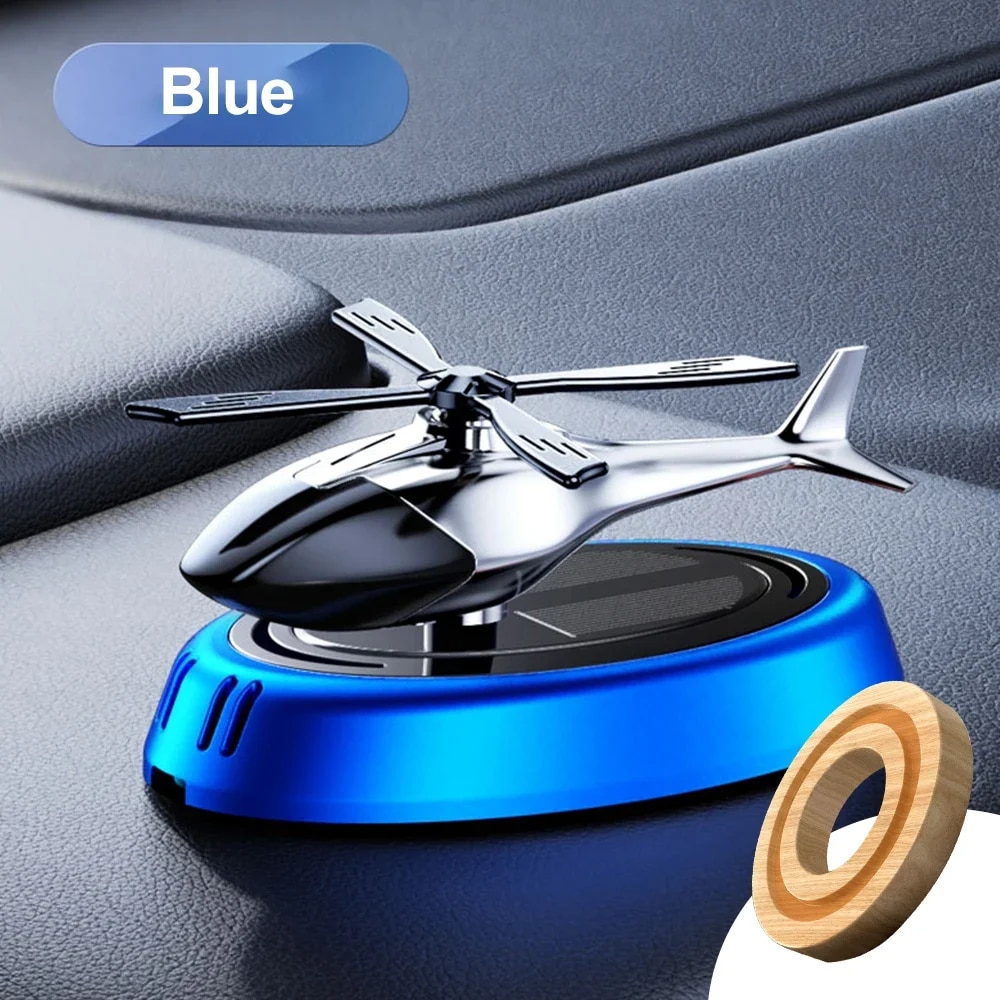 Solar Aromatherapy Car Air Freshener: Rotation Helicopter Design