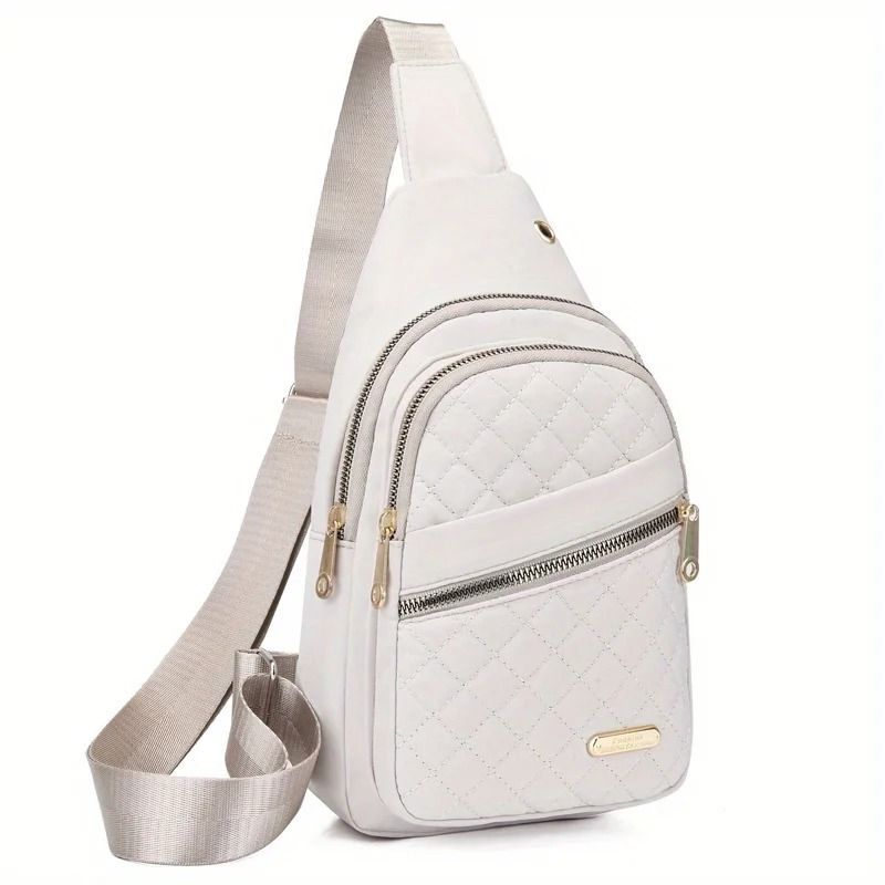 Lightweight Quilted Chest Bag Foldable Crossbody Shoulder Tote