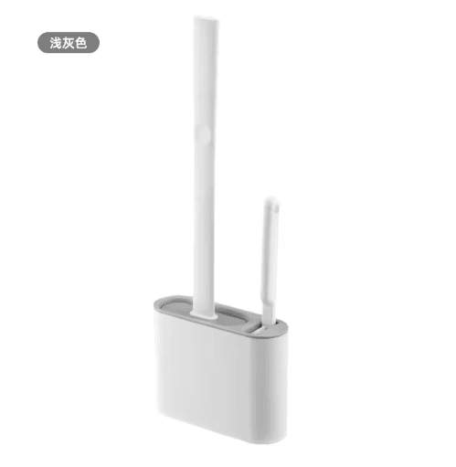 Silicone Toilet Brush Set – Flat Head Flexible Wall-Mounted Toilet Bowl Cleaner