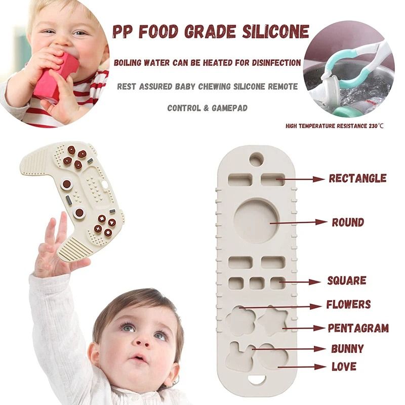 Silicone Baby Teething Toy BPA Free Remote Control Chew Teether