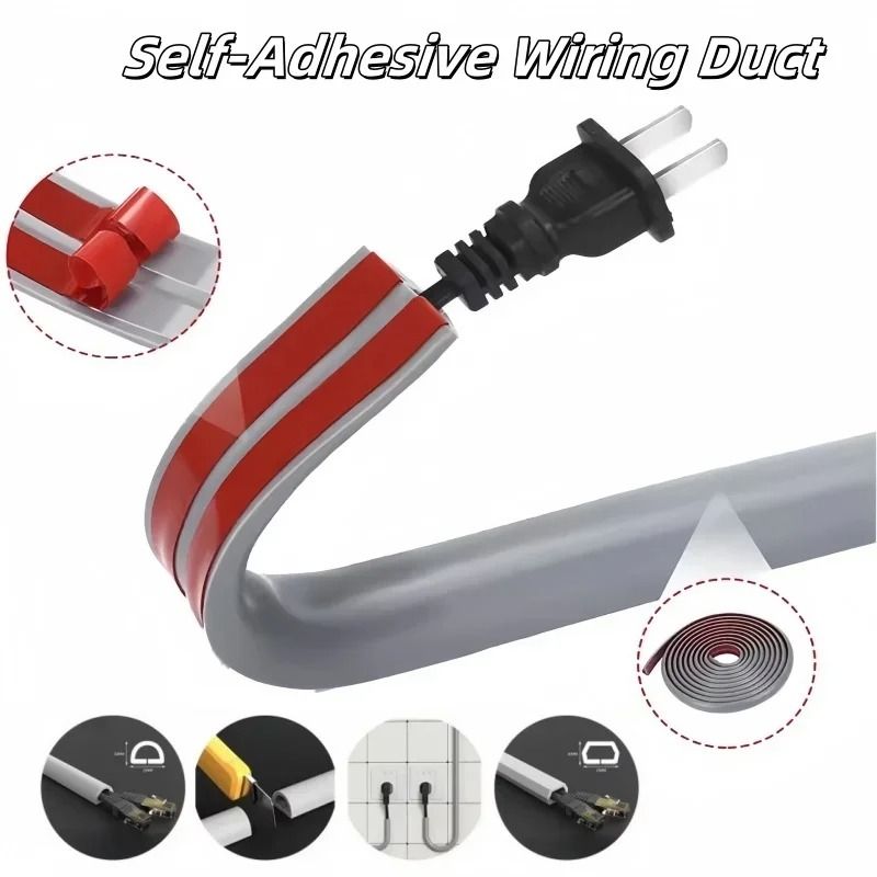 PVC Floor Cord Cover Cable Protector Self Adhesive Electrical Cable Hider