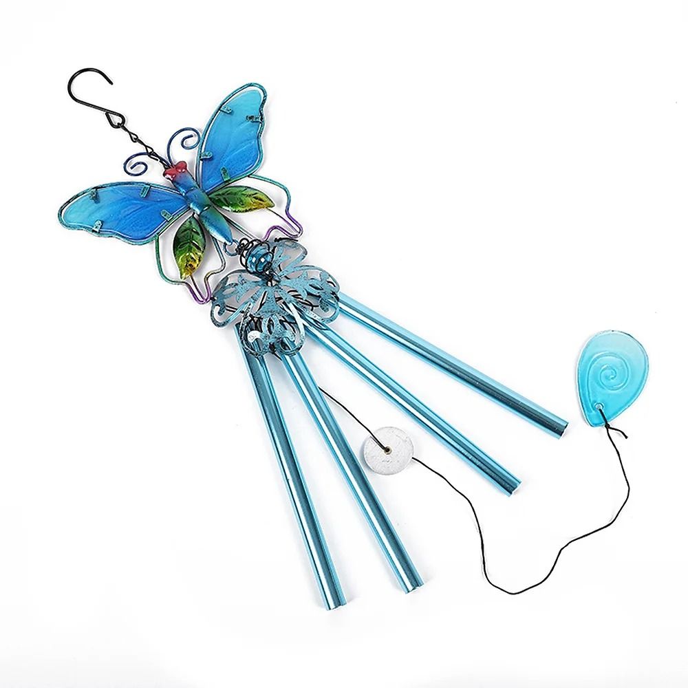 Artisanal Architectural Hummingbird and Dragonfly Wind Chime
