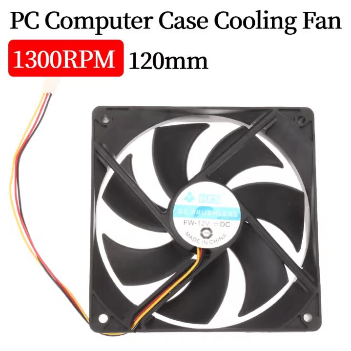 AirStream 120 – 120mm DC Brushless PC Cooling Fan 12V 3-Pin for Desktop Computers