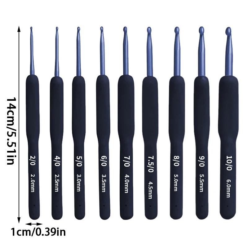Soft Handle Crochet Set, DIY Sweater Knitting Kit with Non-Slip Silicone Grip & Ergonomic Hooks