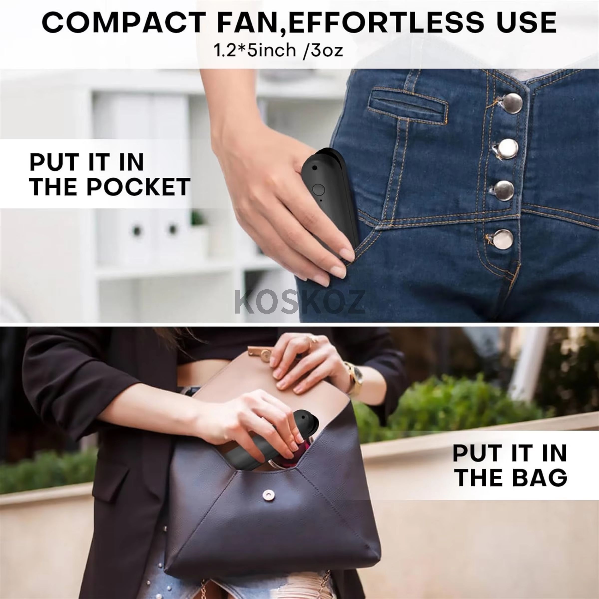 Handheld Mini Fan with Power Bank – Portable USB Rechargeable Pocket Fan for Travel, Outdoor, and Everyday Use