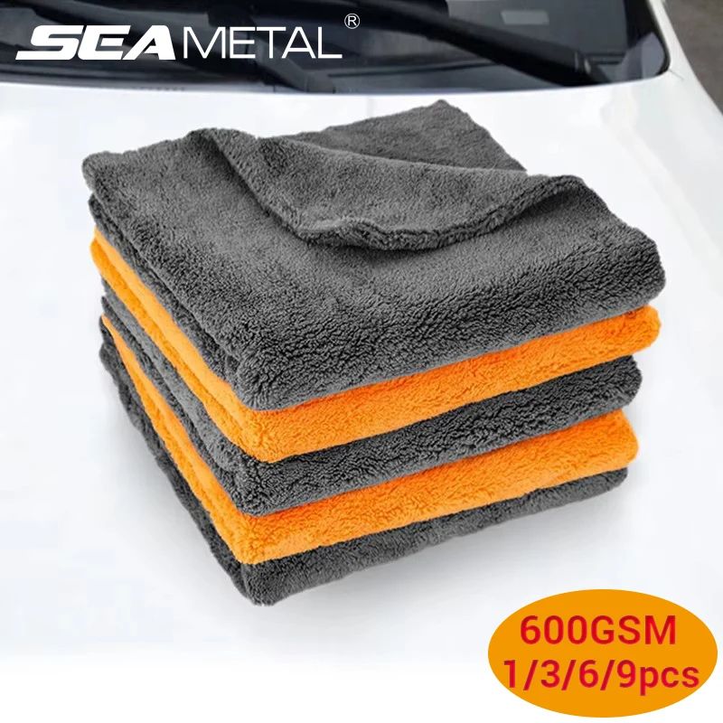 Premium Microfiber Car Drying & Cleaning Towel – Ultra-Absorbent 600GSM Car Wash Cloth