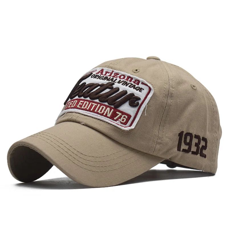 Men's Letter Embroidery Baseball Cap – Adjustable Cotton Snapback Casual Hat