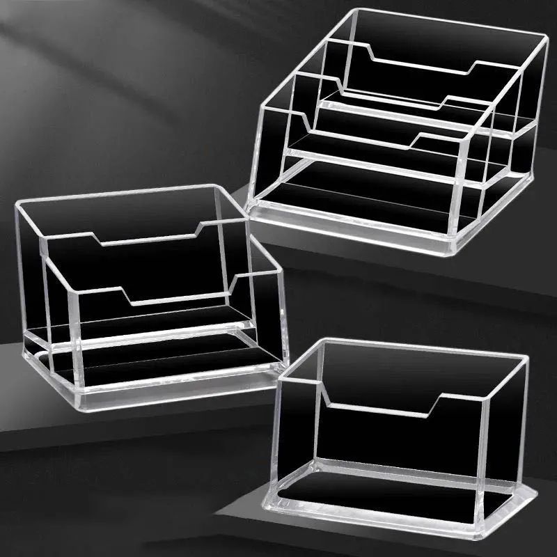 Clear Acrylic Desk Storage and Business Card Holder
