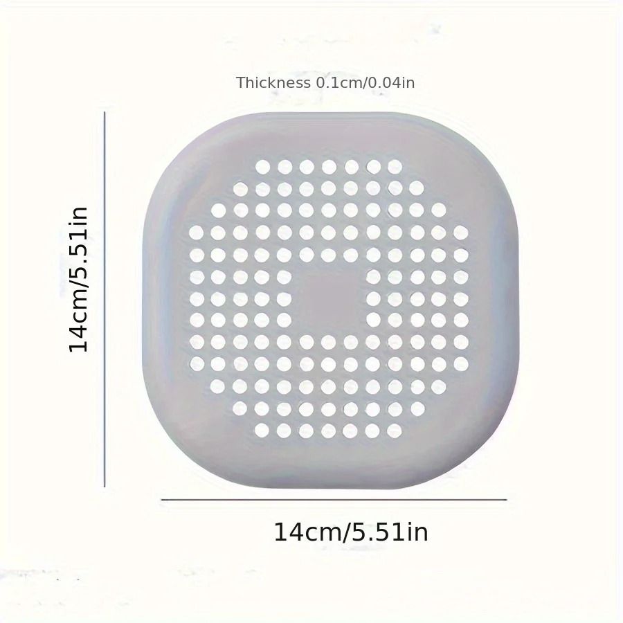 Silicone Floor Drain Cover Square Hair Filter for Bathroom