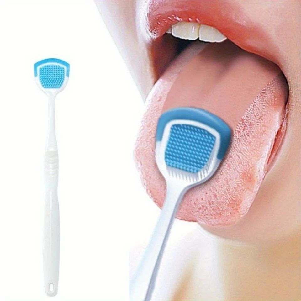 SoftFlex Silicone Tongue Scraper & Brush – Reusable Silicone Tongue Cleaner for Fresh Breath Oral Care