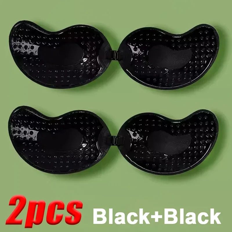 Ultimate Invisible Strapless Silicone Adhesive Push-Up Bra with Silicone Nipple Covers