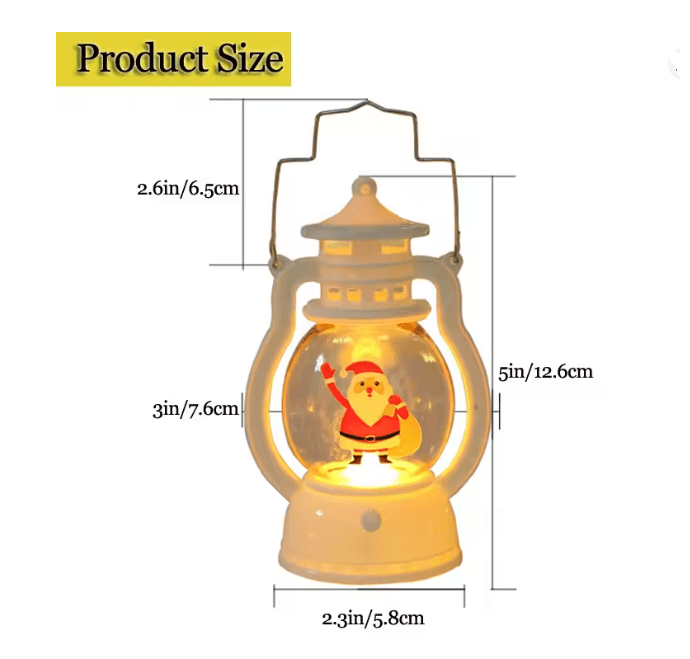 FestiveGlow Battery LED Santa Snowman Lantern