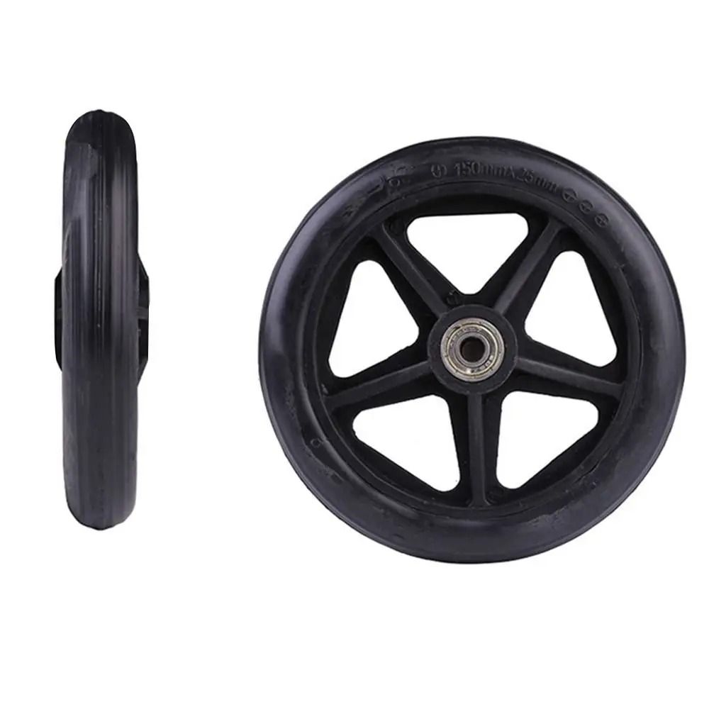 Heavy Duty Wheelchair Front Caster Wheel Solid Tire Replacement 6 7 8 Inch