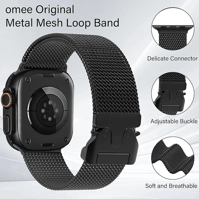 Premium Milanese Mesh Strap for Apple Watch Stainless Steel Band