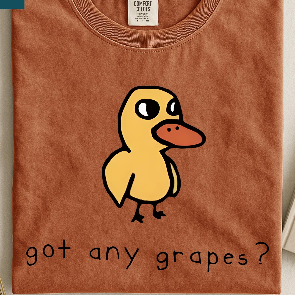 Got Any Grapes Shirt, Funny Duck Sweater, Funny Women's Sweatshirt, Duck Song Tee, I'm Overstimulated