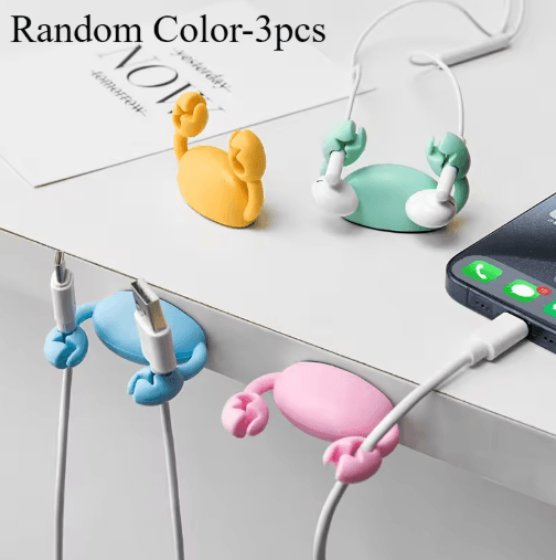 Cartoon Cable Organizer – Cute Charging Cable Fastener & Cable Management Buckle