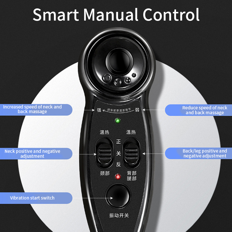 Electric Full Body Massage Chair, Shiatsu Cushion Seat, Neck Back Waist Leg, Infrared Heating, Vibration Relaxation