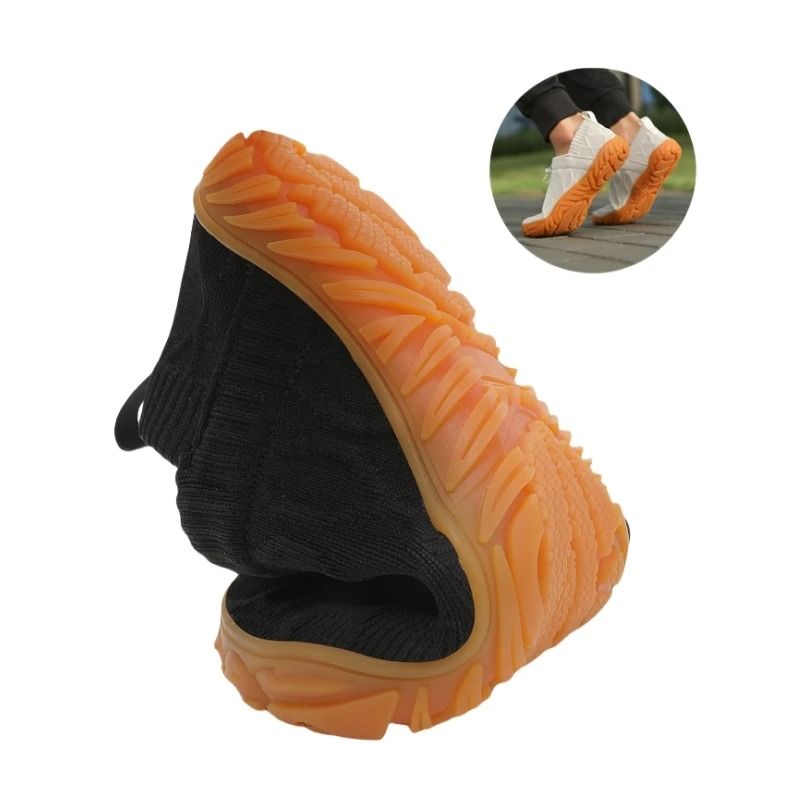 Breathable Knitted Mens Vulcanized Slip On Casual Shoes Comfortable Outdoor Footwear