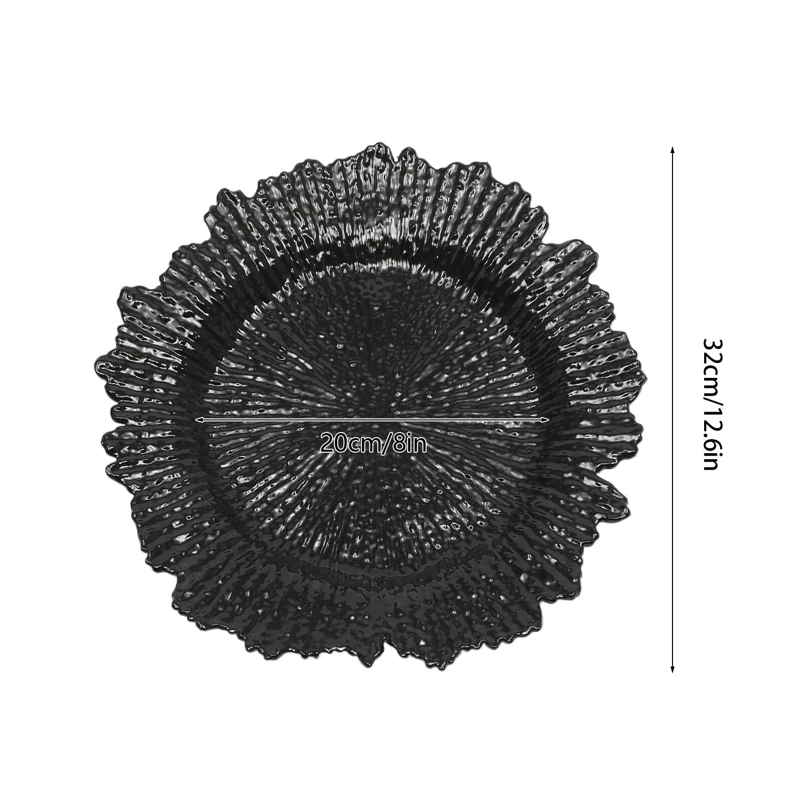 Round Plastic Reef Plates, Modern Charger Plates, Dinner Plates