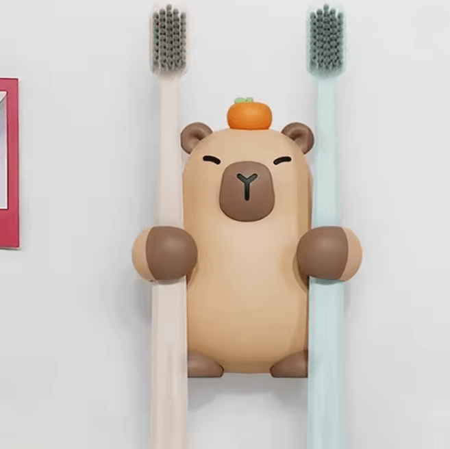 Capybara Wall Toothbrush Holder Adhesive Toothbrush Hanger