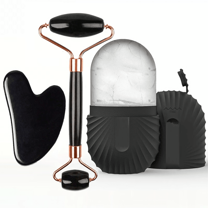 Ice Face Roller & GuaSha Set – Lift, Tighten & Contour Skin